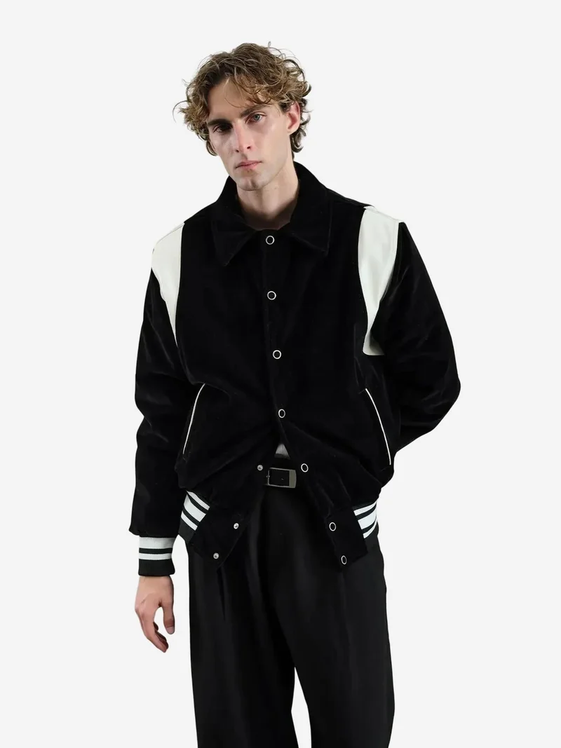 جيستو GIESTO Color Blocked Velvet Jacket